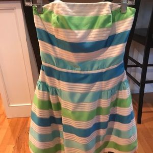 Lilly Pulitzer stripe strapless dress